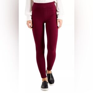 Sanctuary Burgundy Pull On Skinny Ponte Knit Leggings Pant